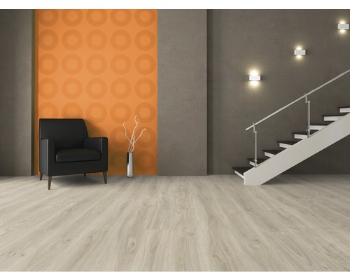 GREEN VINYL vinylvloer, witte eiken landelijke plank, klikverbinding, 1290 x 173 x 3,8 mm