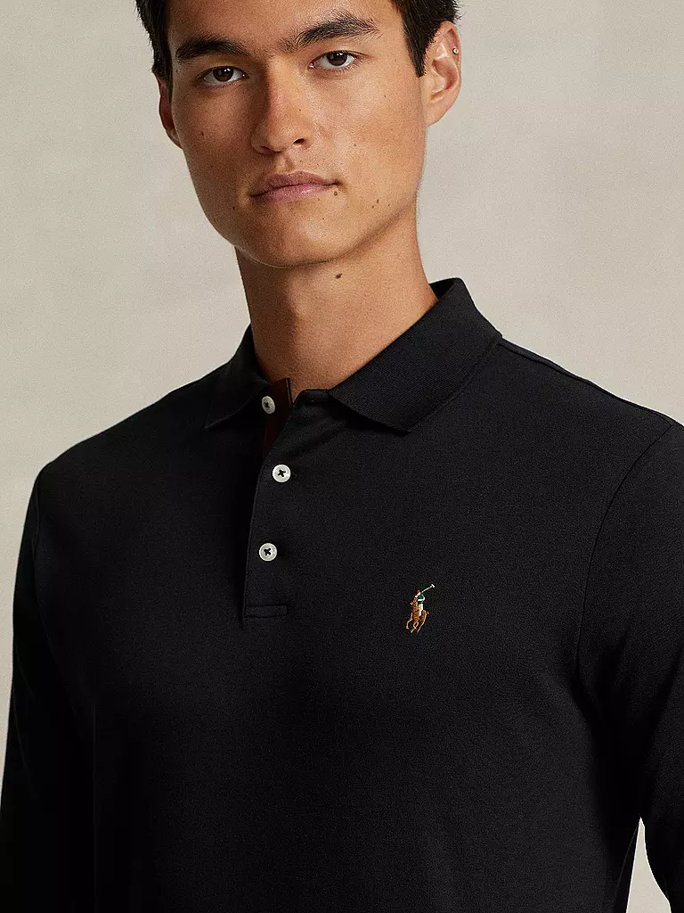 POLO RALPH LAUREN Poloshirt Custom Slim Fit schwarz