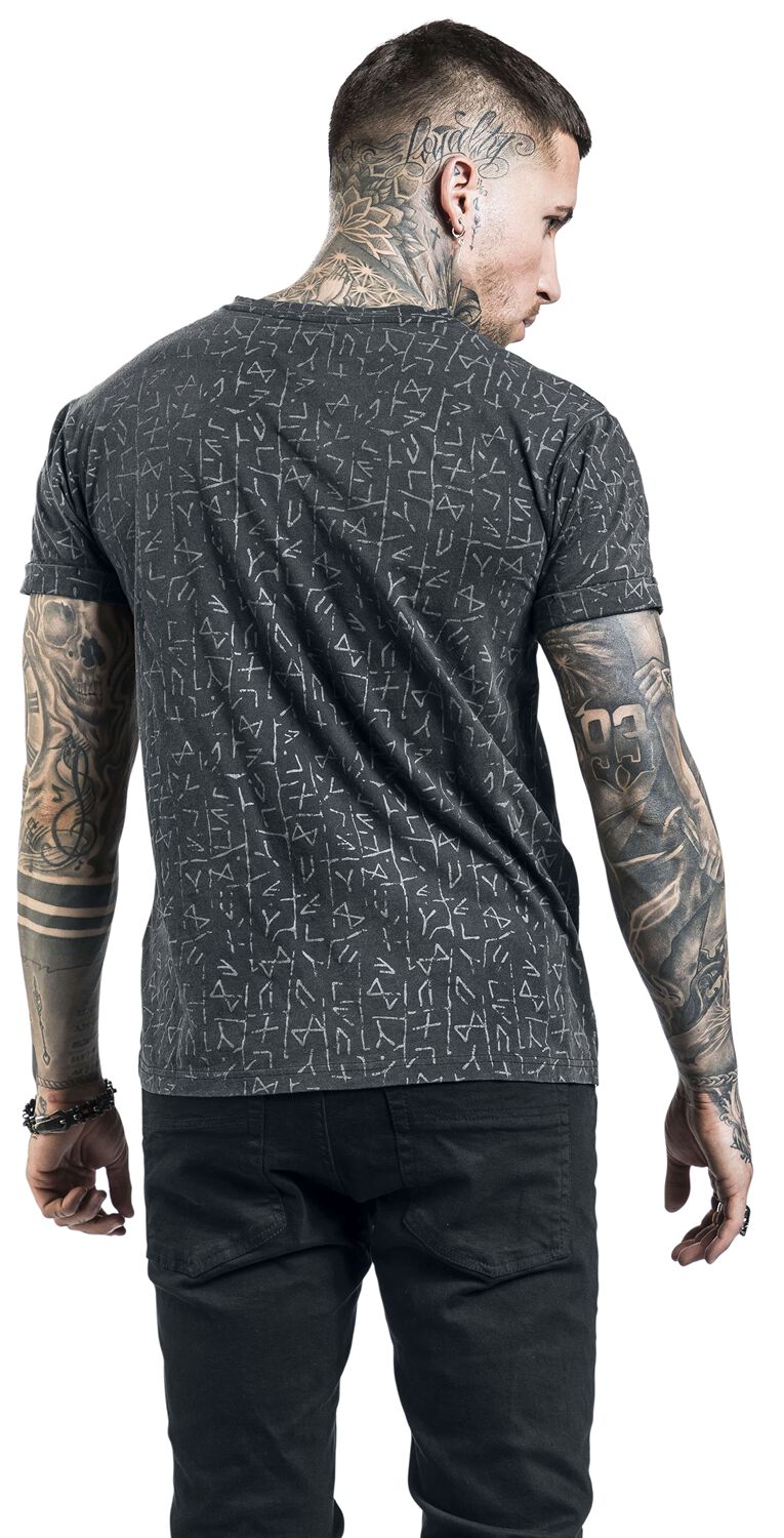 T-shirt Imprimé Runes | Black Premium by EMP T-Shirt Manches courtes