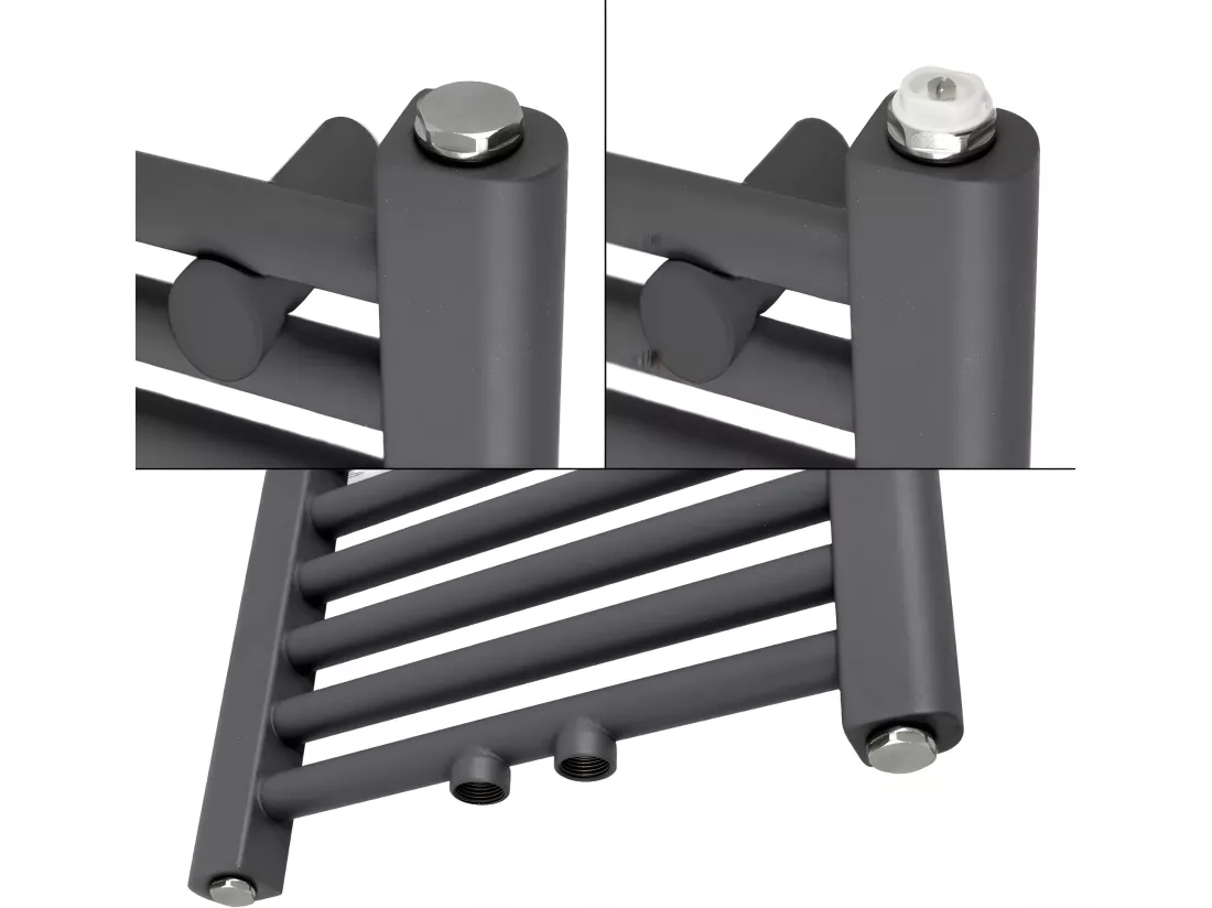 ECD Germany Sèche-Serviettes Sahara Non Électrique - 400 x 1500 mm - Anthracite