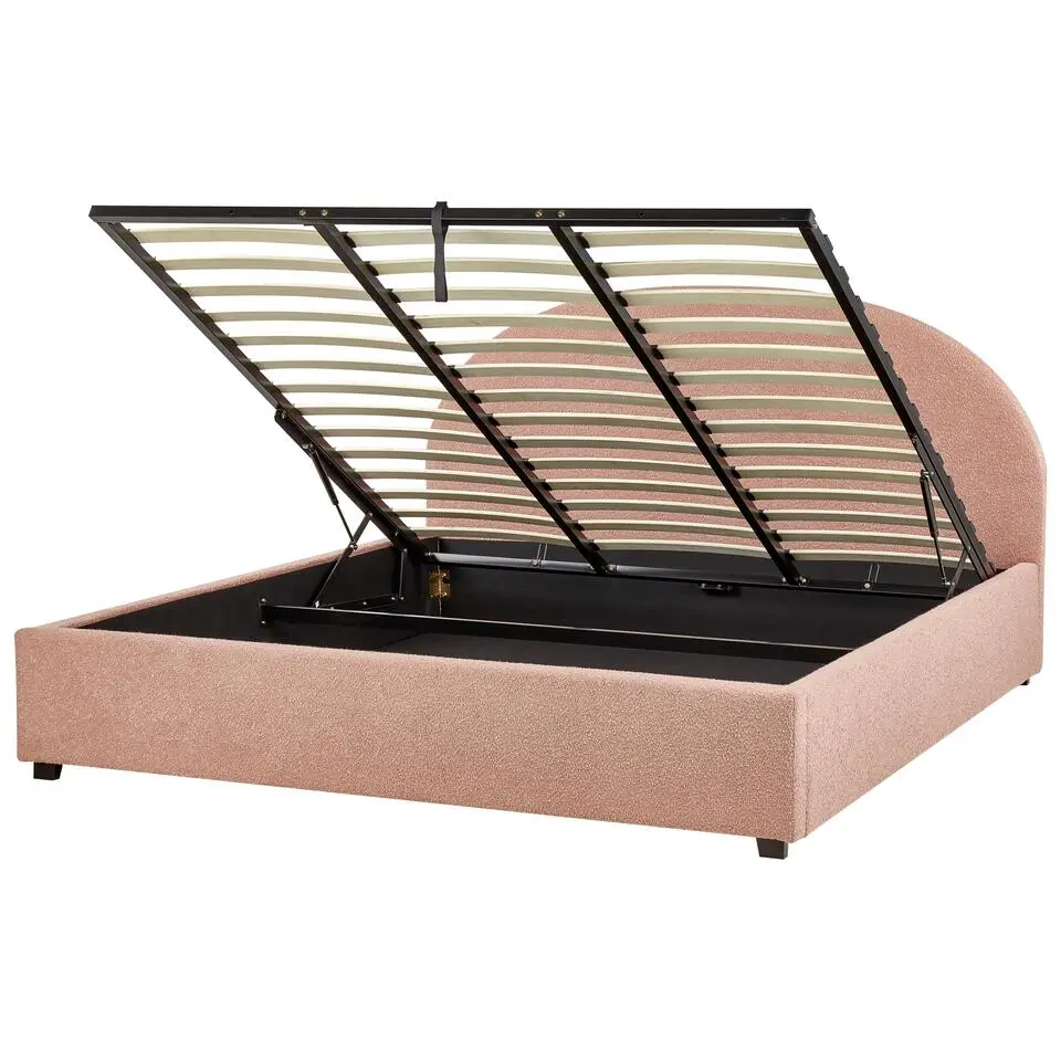 VAUCLUSE - Tweepersoonsbed - Pastelroze - 180 x 200 cm - Polyester