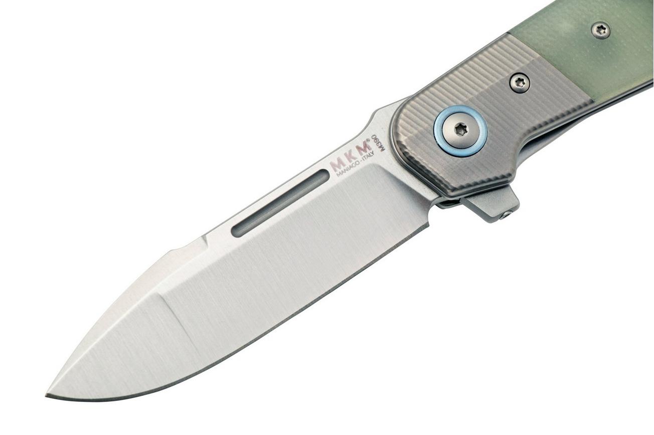 MKM Clap LS01-GNT Titanium, Natural G10 zakmes, Bob Terzuola design