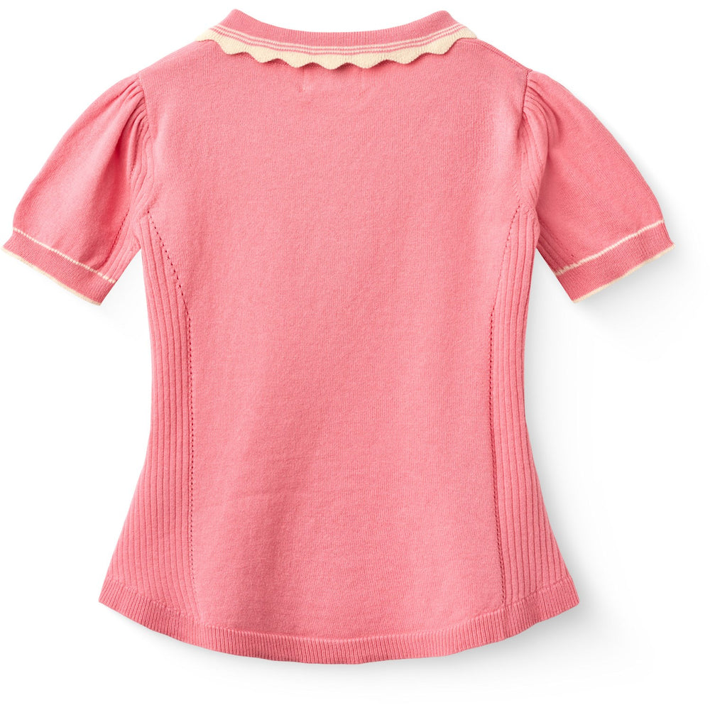 Køb COPENHAGEN COLORS Pink Comb. Strikket Peplum Bluse