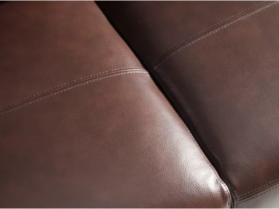 Canapé 3 places cuir de bovin et pieds acier chromé inoxydable Miro-Couleur Cuir Piel mostaza