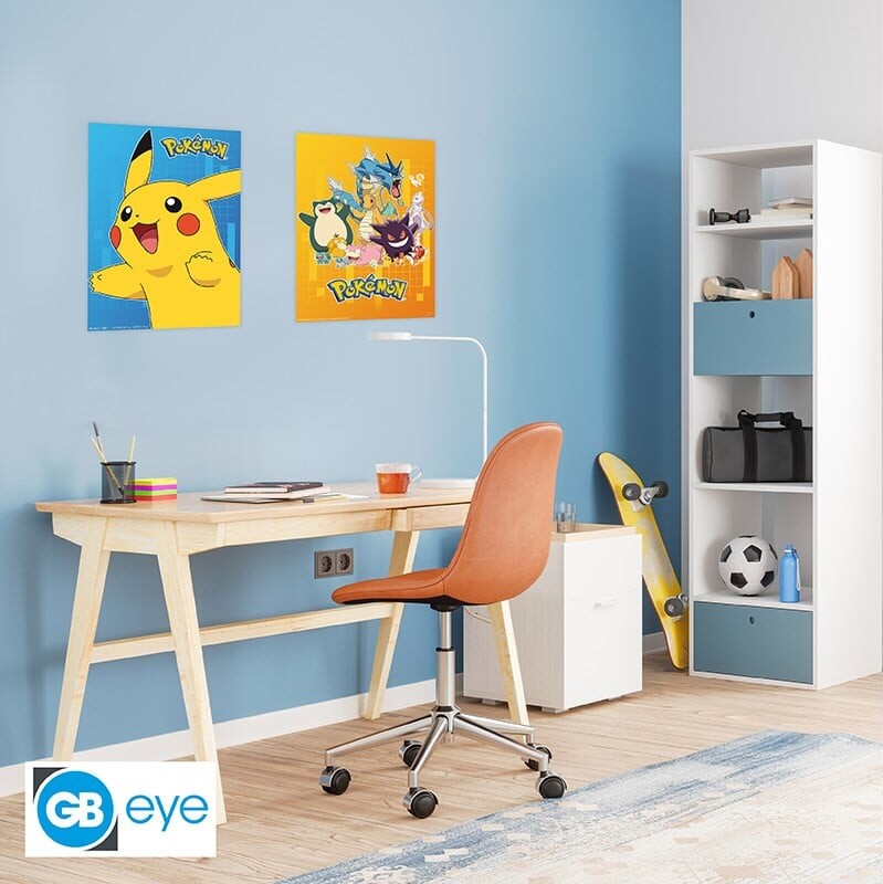 Pokémon Plakater - Colourful Characters - 52X38 CM - 2 Stk