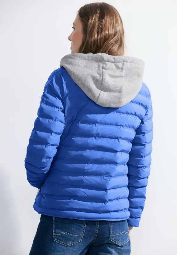 Steppjacke mit Kapuze - water blue