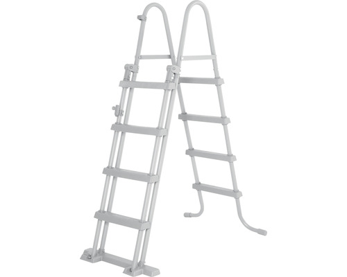 Bestway zwembadladder voor bovengrondse zwembaden, 3 treden, H 107 cm, grijs