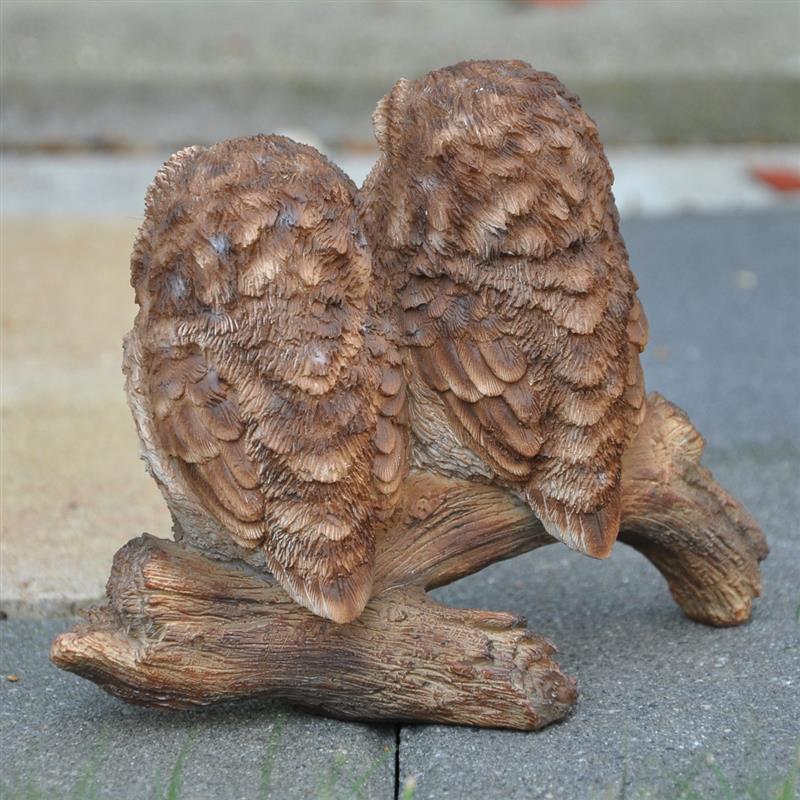 Dazikemo Dekofigur Gartenfigur Eulenpaar 16 x 7 x 12 cm