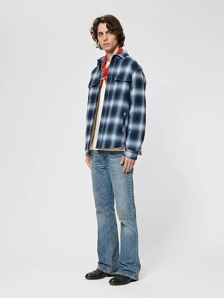NUDIE JEANS Overshirt GLENN blau