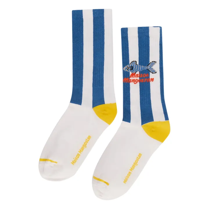 Maison Mangostan Chaussettes Anchovies | Bleu