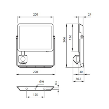 Philips LED straler met bewegings- en dag/nachtsensor 50W 4000K