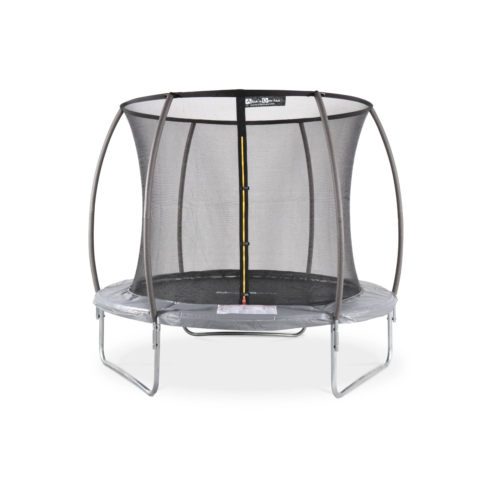 Trampoline 250cm filet intérieur avec pack d'accessoires + tente de camping et sac de transport
