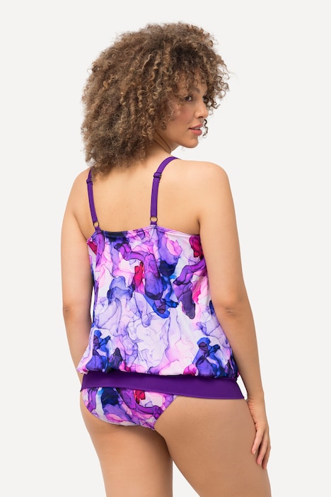 Tankini, Marmormuster, Softcups, Träger verstellbar