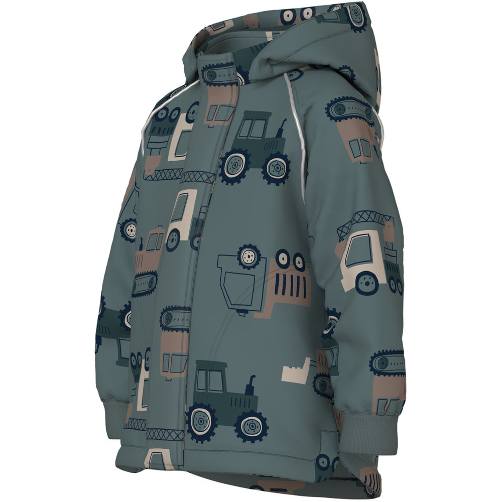 Køb Name It Balsam Green Machines Nmmalfa08 Softshell Jakke Aop Fo