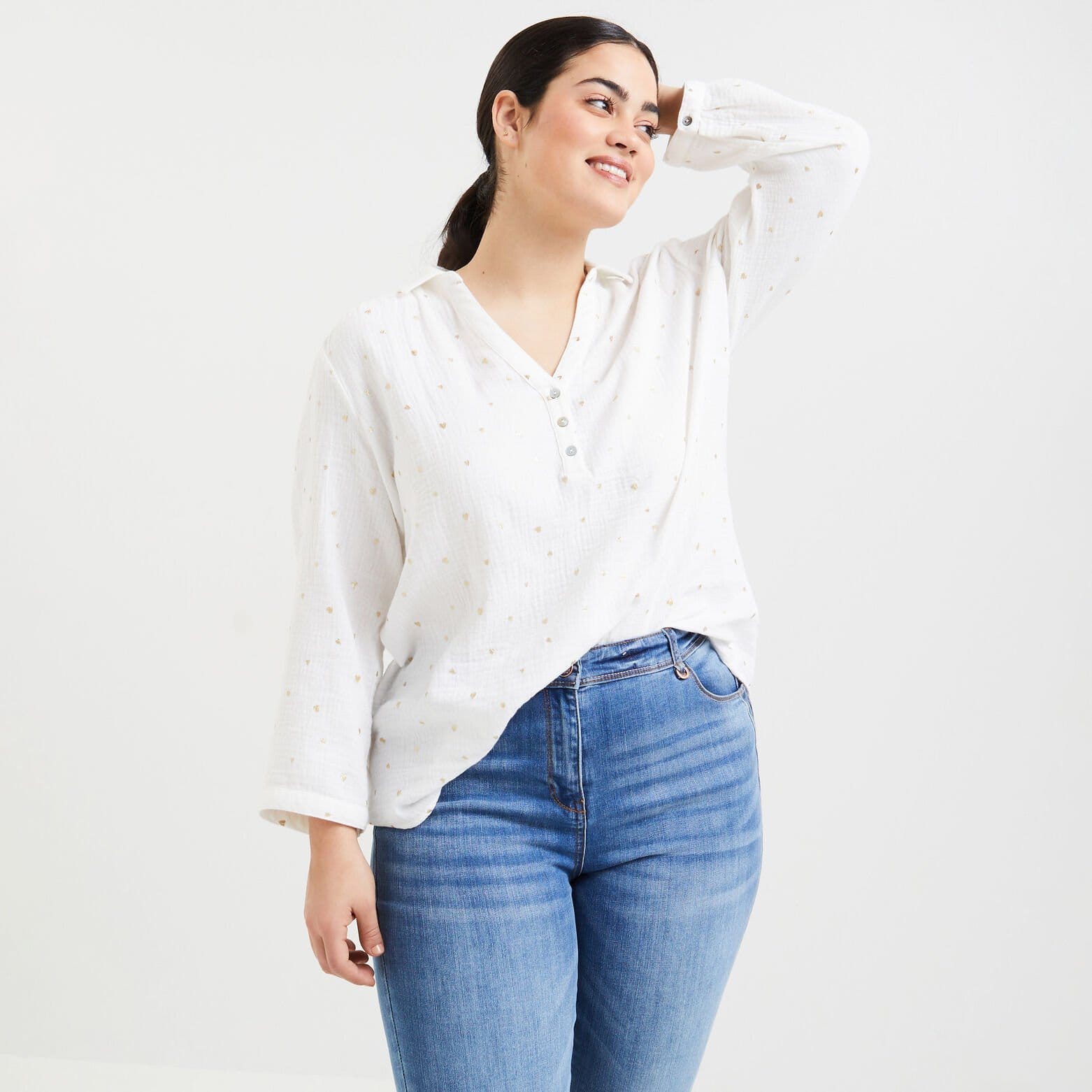 Blouse gaze de coton femme