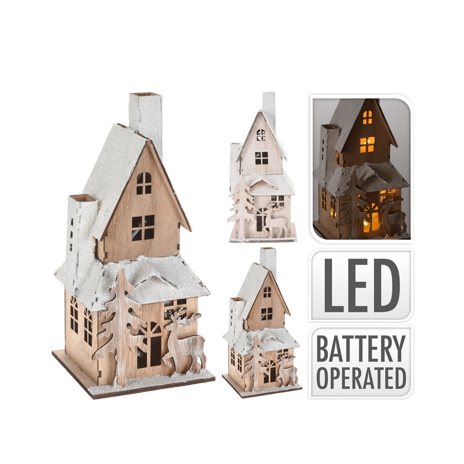 HTI-Living Holzhaus mit LED