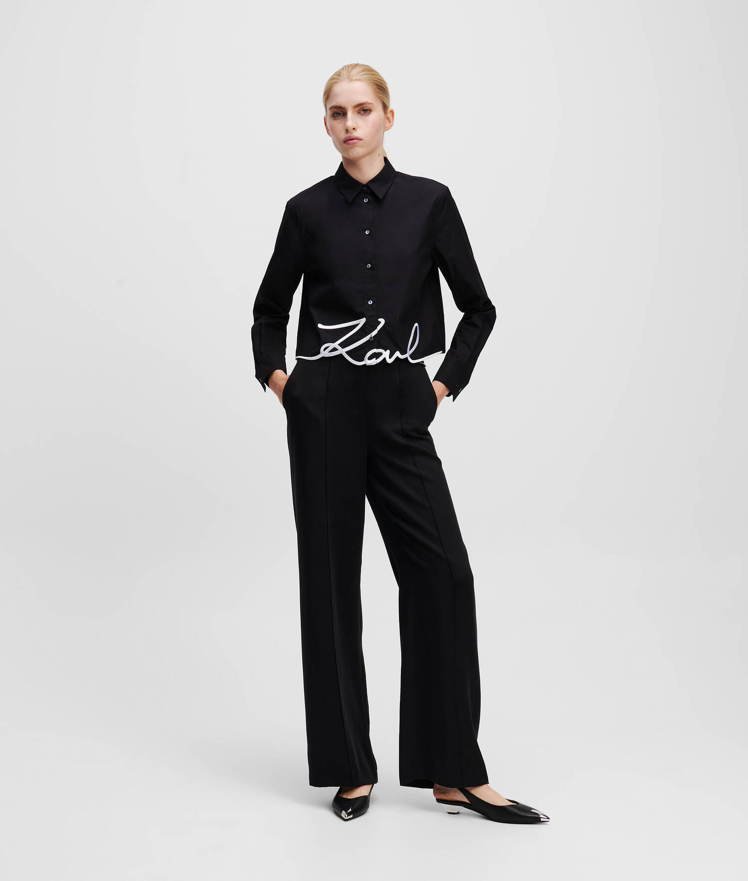 CHEMISE CROPPED KARL SIGNATURE