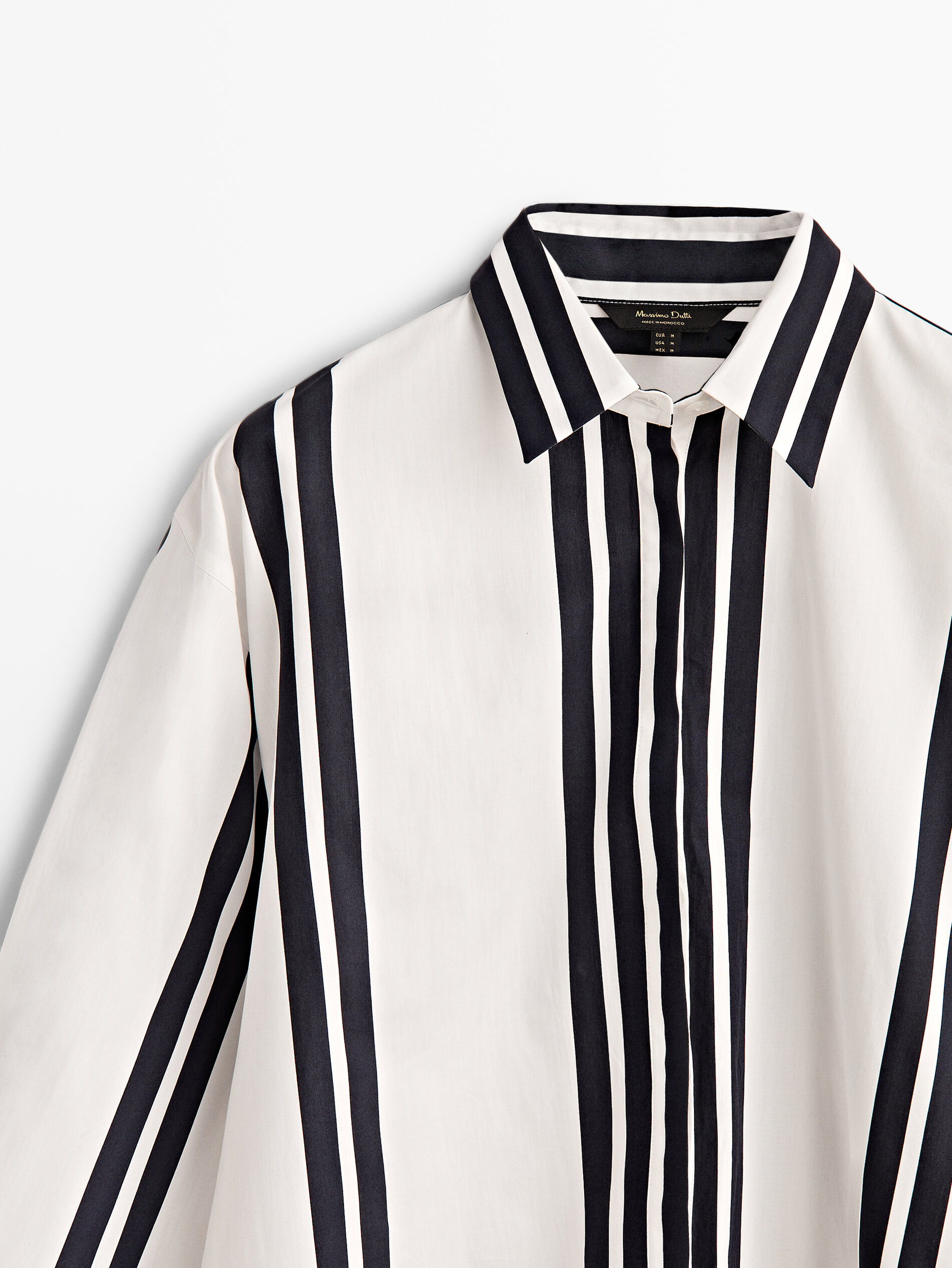 Camisa de algodão com trama dupla - BRANCA