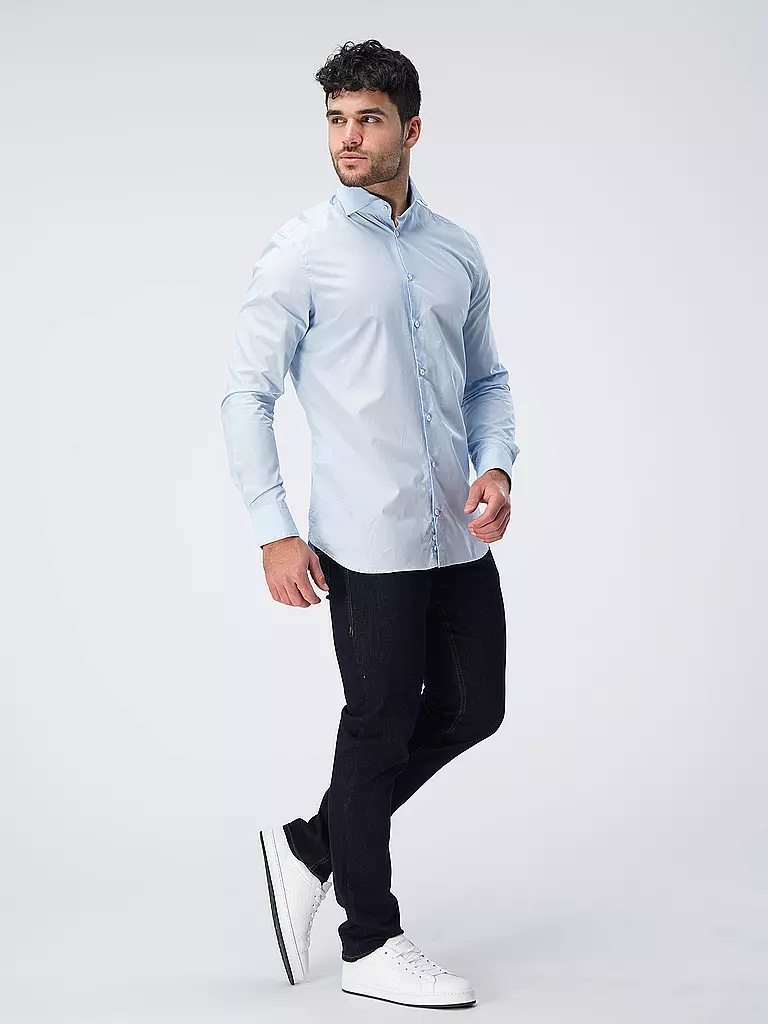 EDWARD COPPER Hemd Tailored Fit hellblau