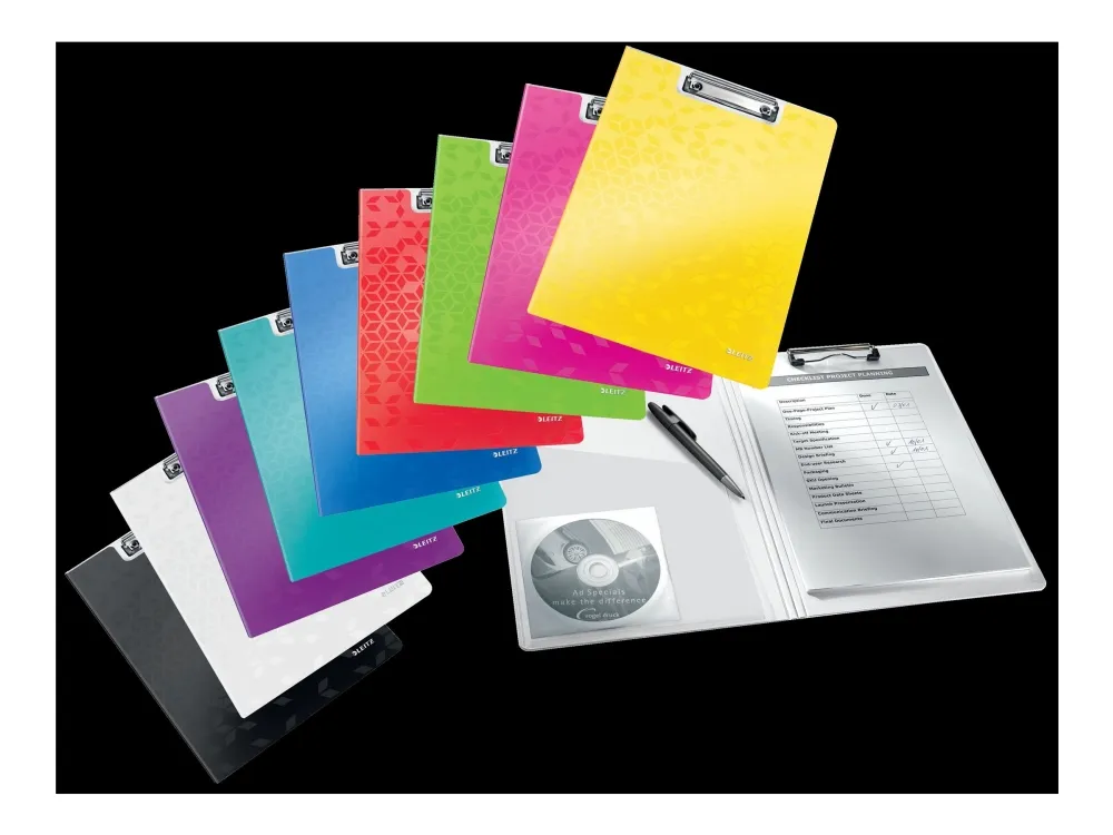 Clipboard med forside Leitz WOW A4 Isblå - (10 stk.)