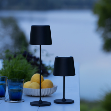 Tafellamp Kaami draagbaar LED 2W voor buiten met USB oplaadbare accu, zwart