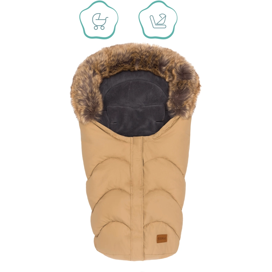 fillikid Winterfußsack Lhotse für Babyschalen Cappuccino
