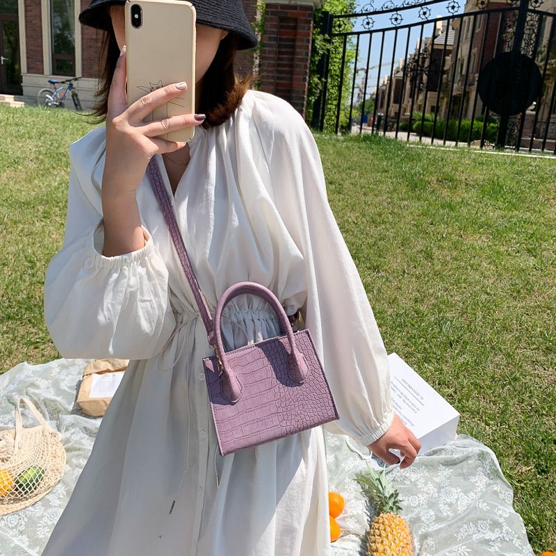 HOVERUP - Croc Grain Crossbody Mini-tas