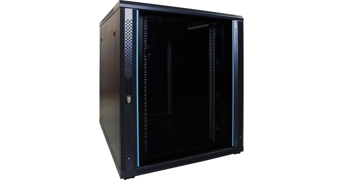 DSI18U serverkast met glazen deur - DS8018 server rack  (Zwart, 800 x 1000 x 1000mm)