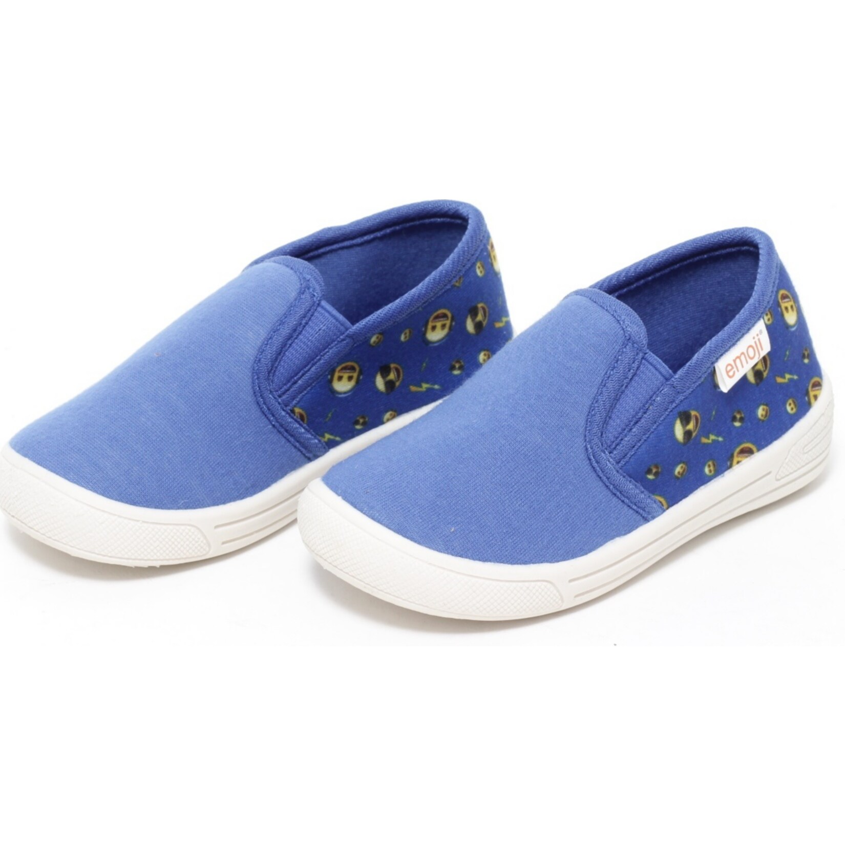 Kinder Sneaker Emoji Smiley blau