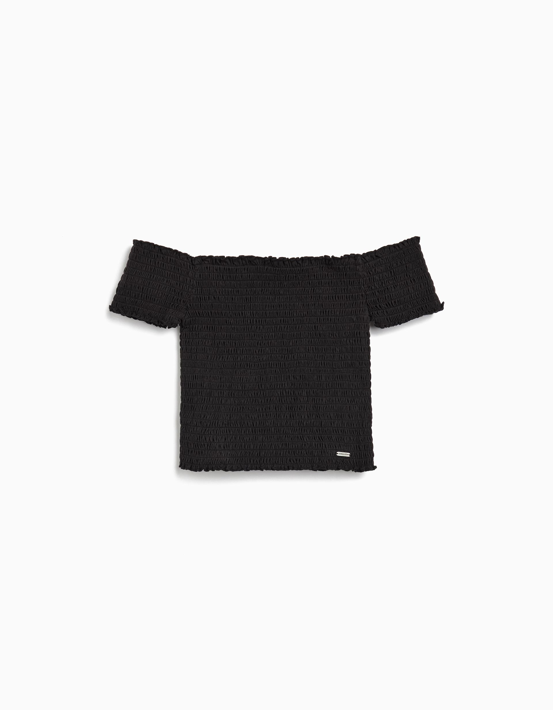 Top Smock, Menina, Preto