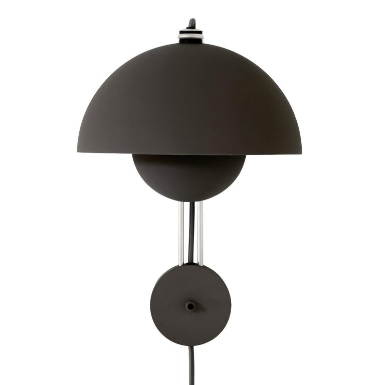 &tradition FlowerPot VP8 wandlamp mat zwart