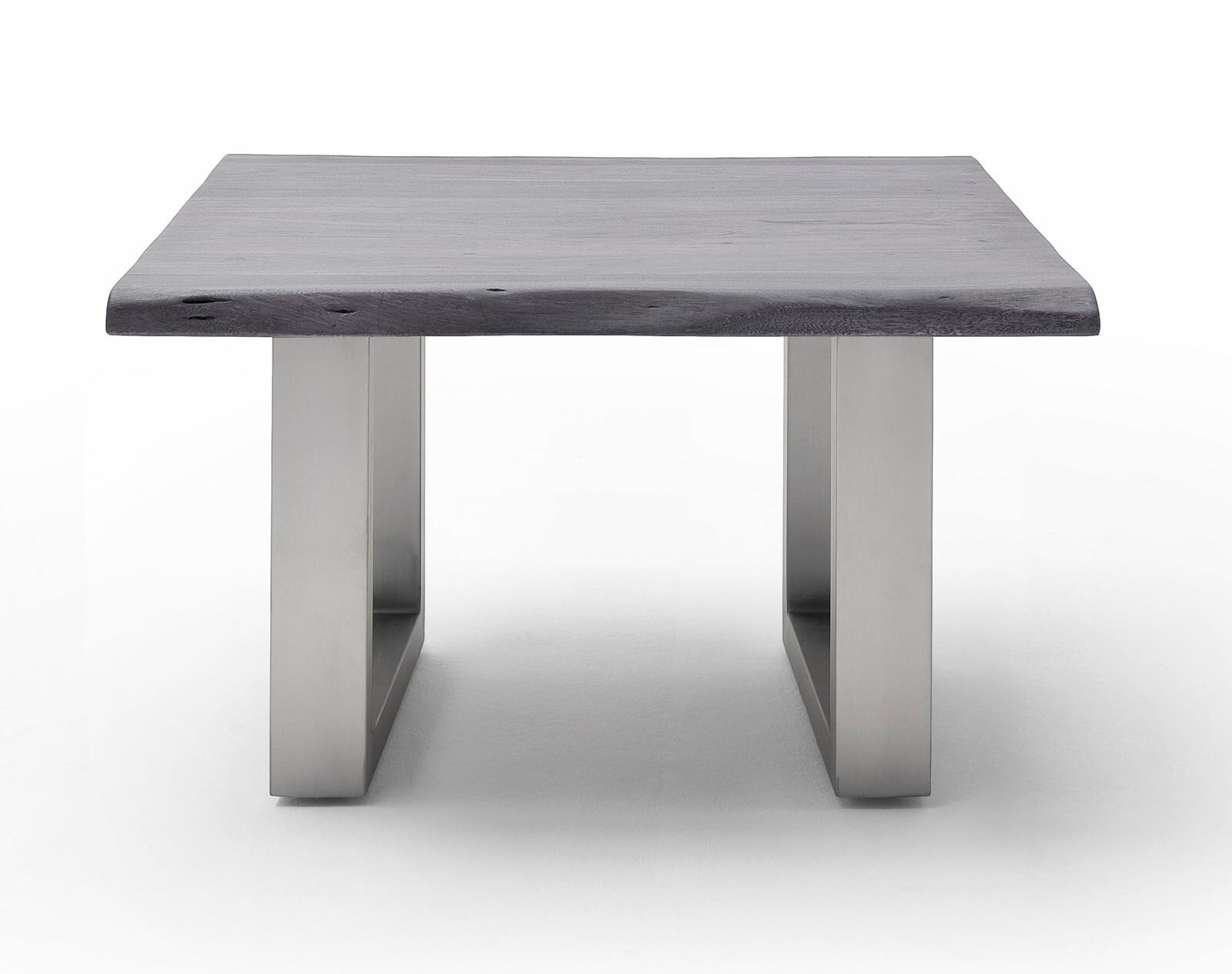 Couchtisch CARTAGENA U75 Edelstahl /massiv grau