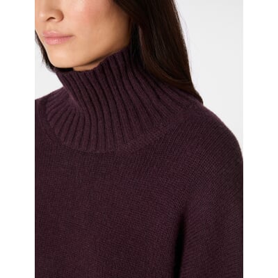 Damenpullover Oversized, Bordeaux