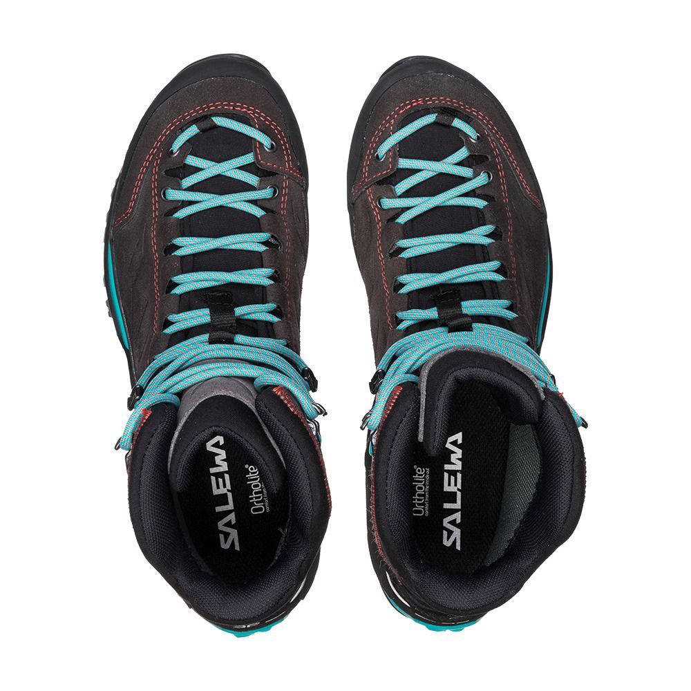 Salewa TRAINER MID GTX® - Chaussures approche Femme magnet/viridian green