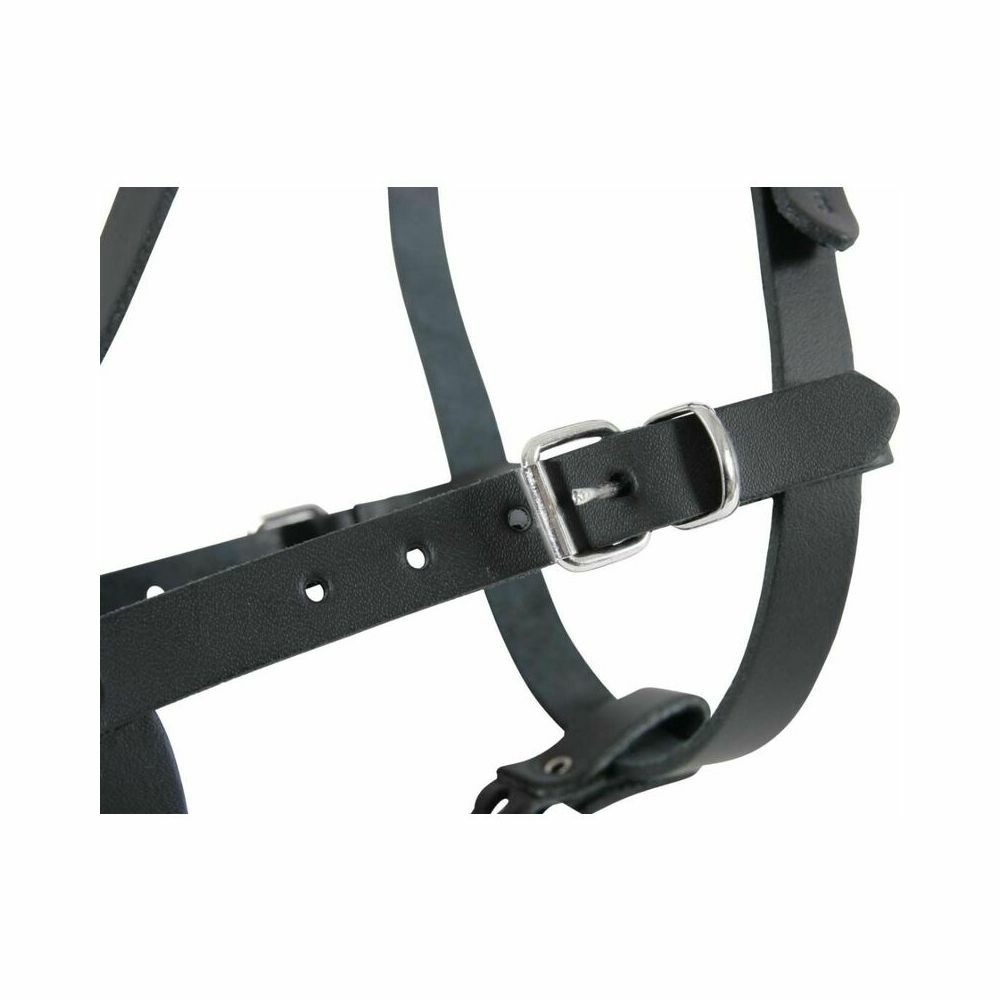 Muselière en cuir pour chien type police noire taille 5