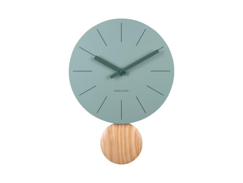 Wall Clock Arlo pendulum KA5967GR Jungle green