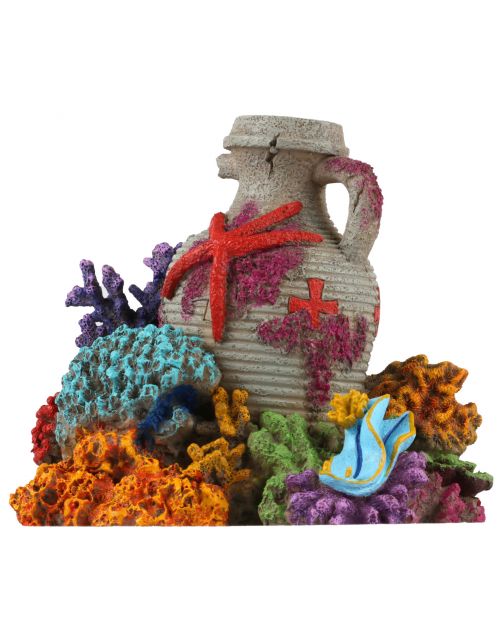 Aqua Della Amfoor Koraal 2 - Aquarium - Ornament - 13.9x11.5x12.4 cm