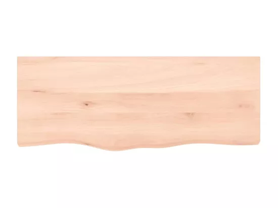 Étagère de vasque murale acier et bois de chêne massif
