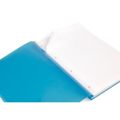 Clairefontaine Koverbook - Bloc de cours agrafé A4+ - 160 pages détachables perforées - grands carreaux (Seyes) - disponible dans différentes couleurs