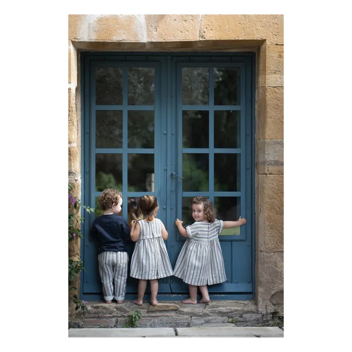 1+ in the family Robe Manches Courtes Rayée Josephine | Bleu