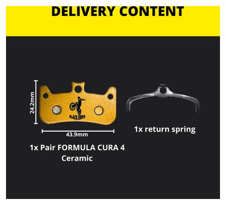 Paires de Plaquettes BLACK RIDER pour Formula CURA 4 Céramique 