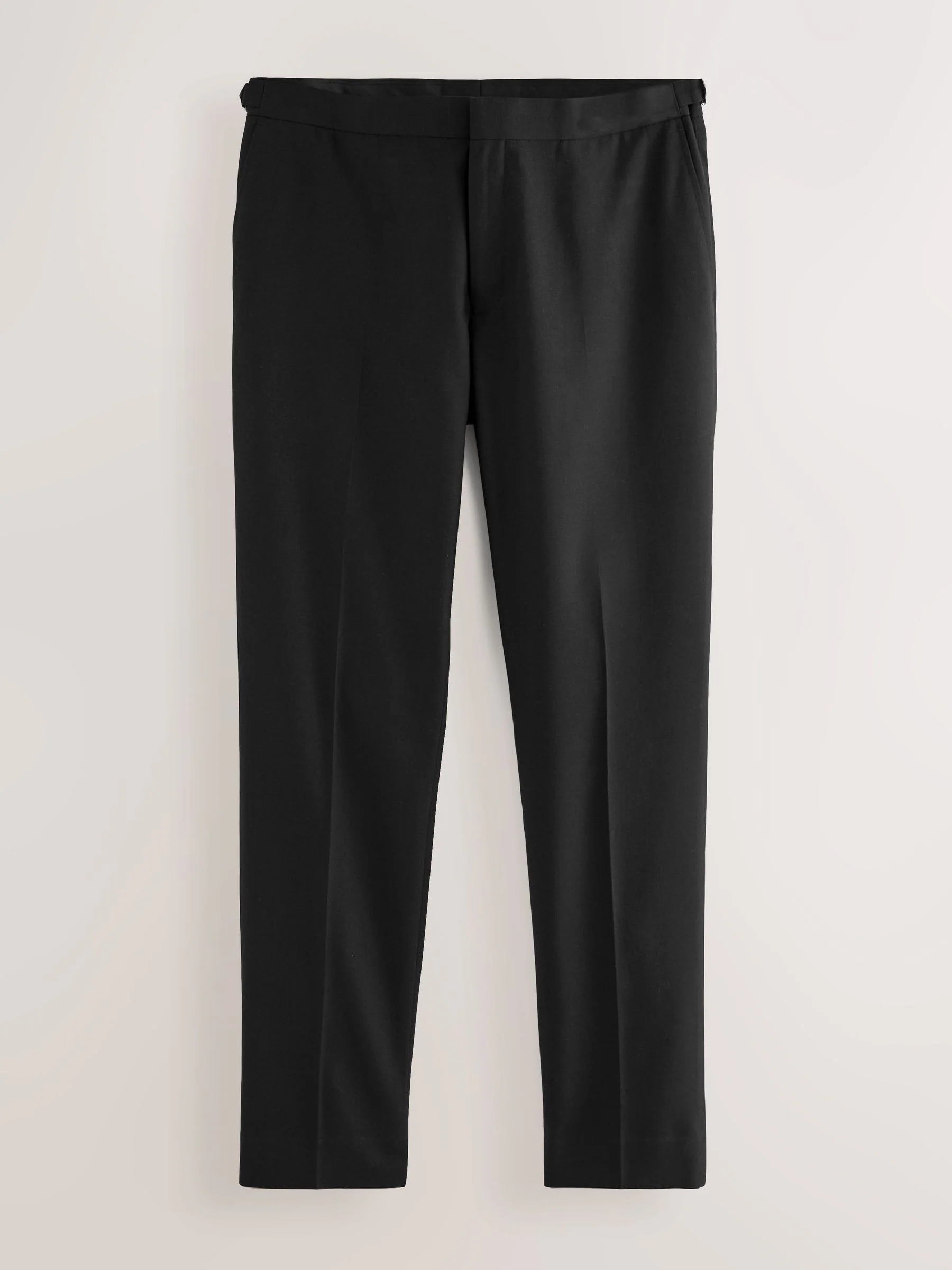 Zwart - Pantalon met zijverstelling en slim fit