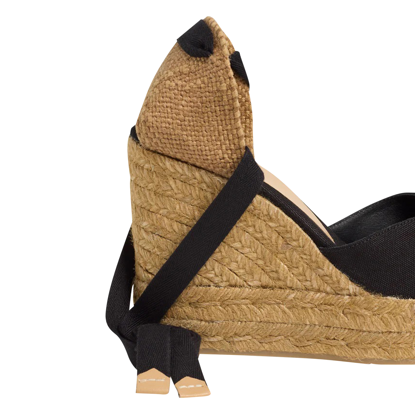 CHIARA - Espadrilles compensées en coton | Noir