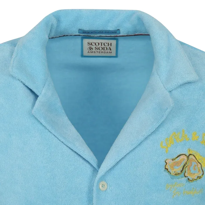 Scotch & Soda Solid Towelling Shirt Heren