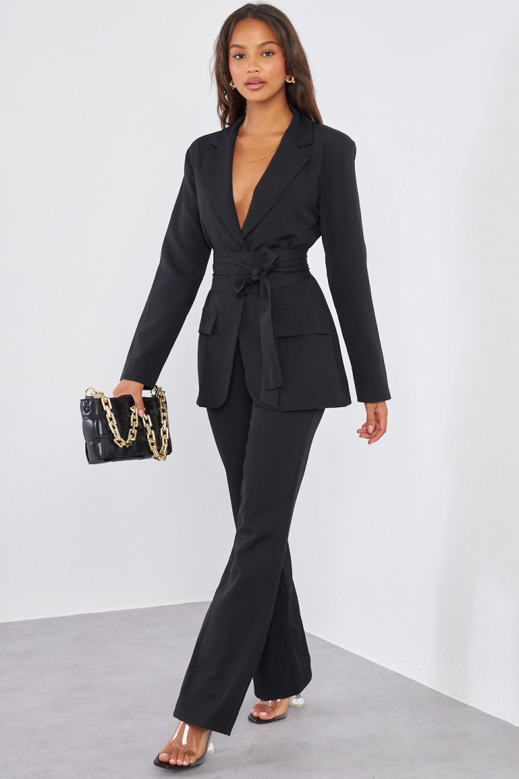 Ensemble 2 pièces blazer + pantalon tailleur noir