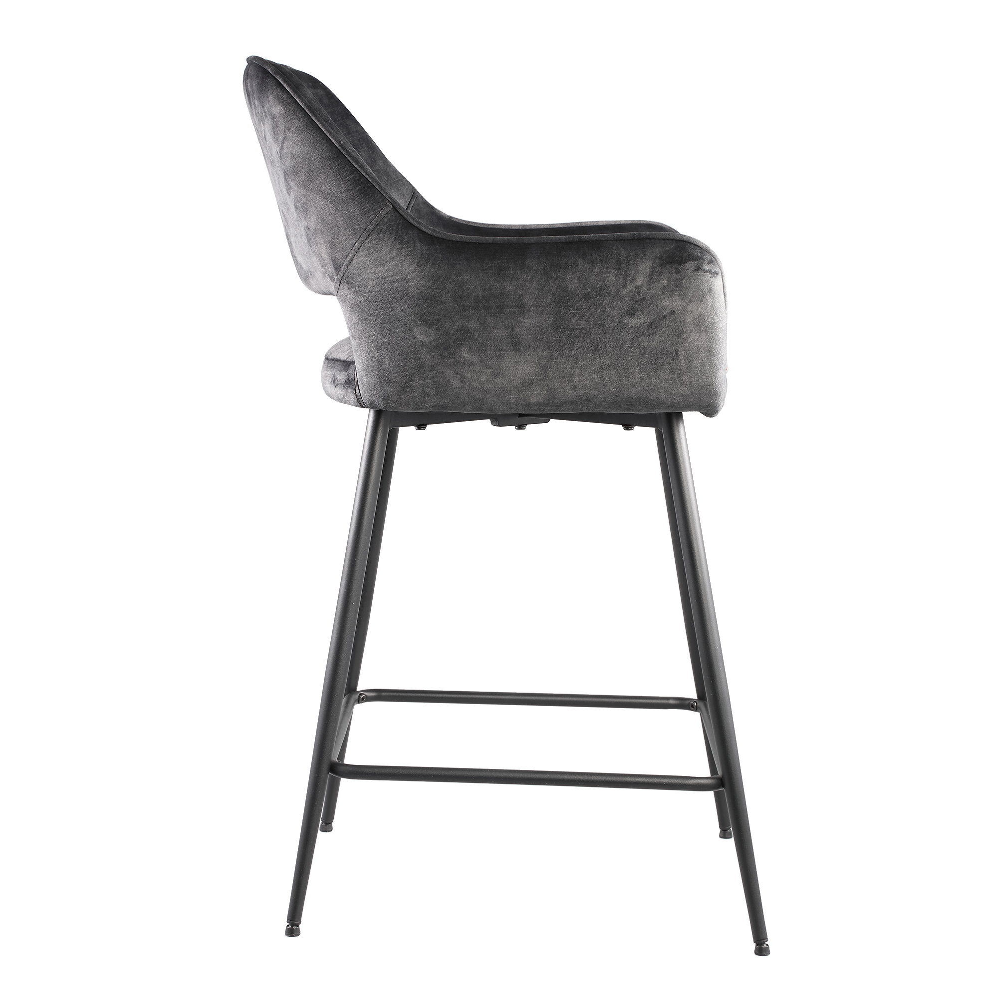 Barstoel Pim Velvet Antraciet M