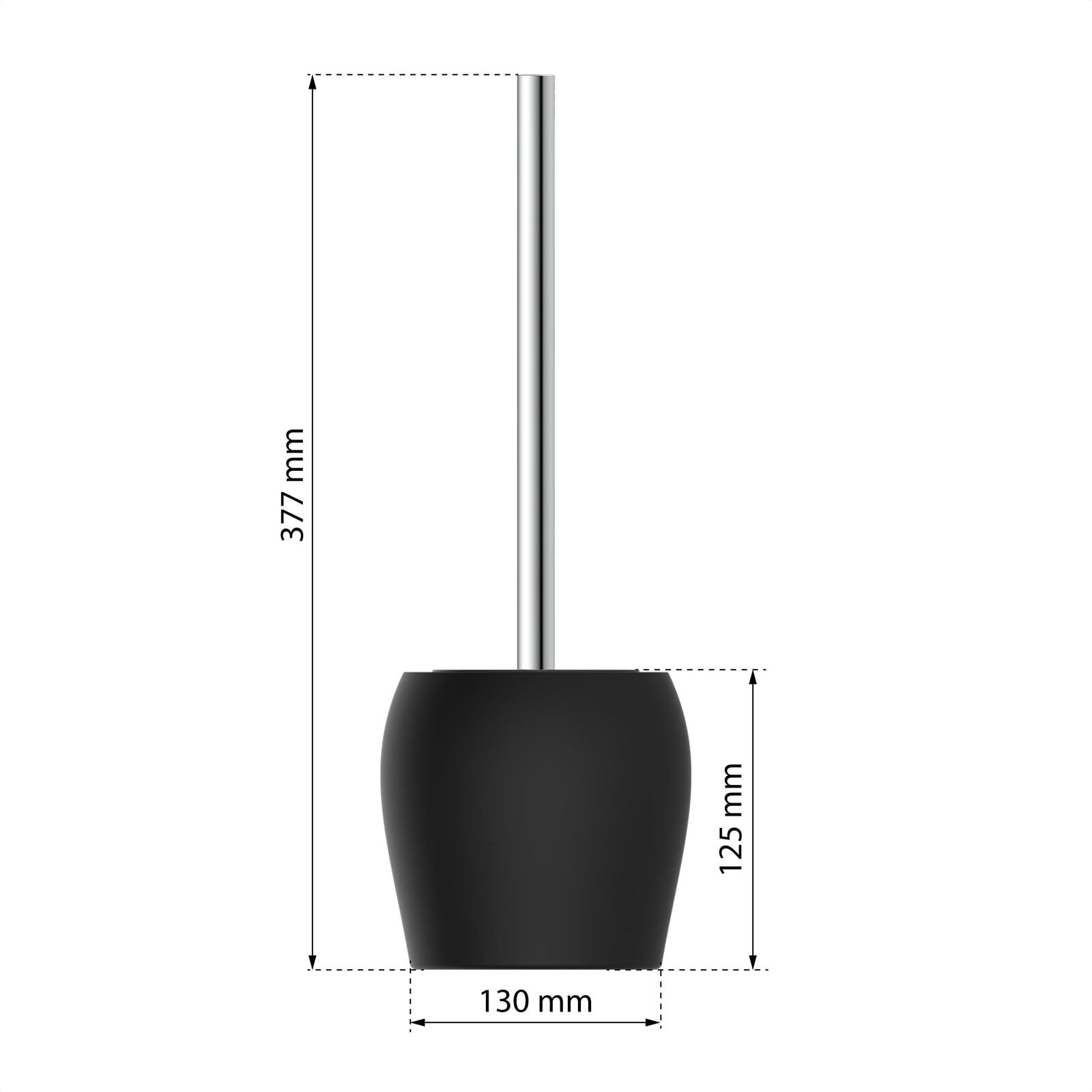 eisl WC-Bürstenhalter schwarz 12x38x12 cm