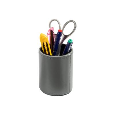 Quo Vadis Satiny - Pot à crayons - 7,5 x 10 cm - peau de vache - gris