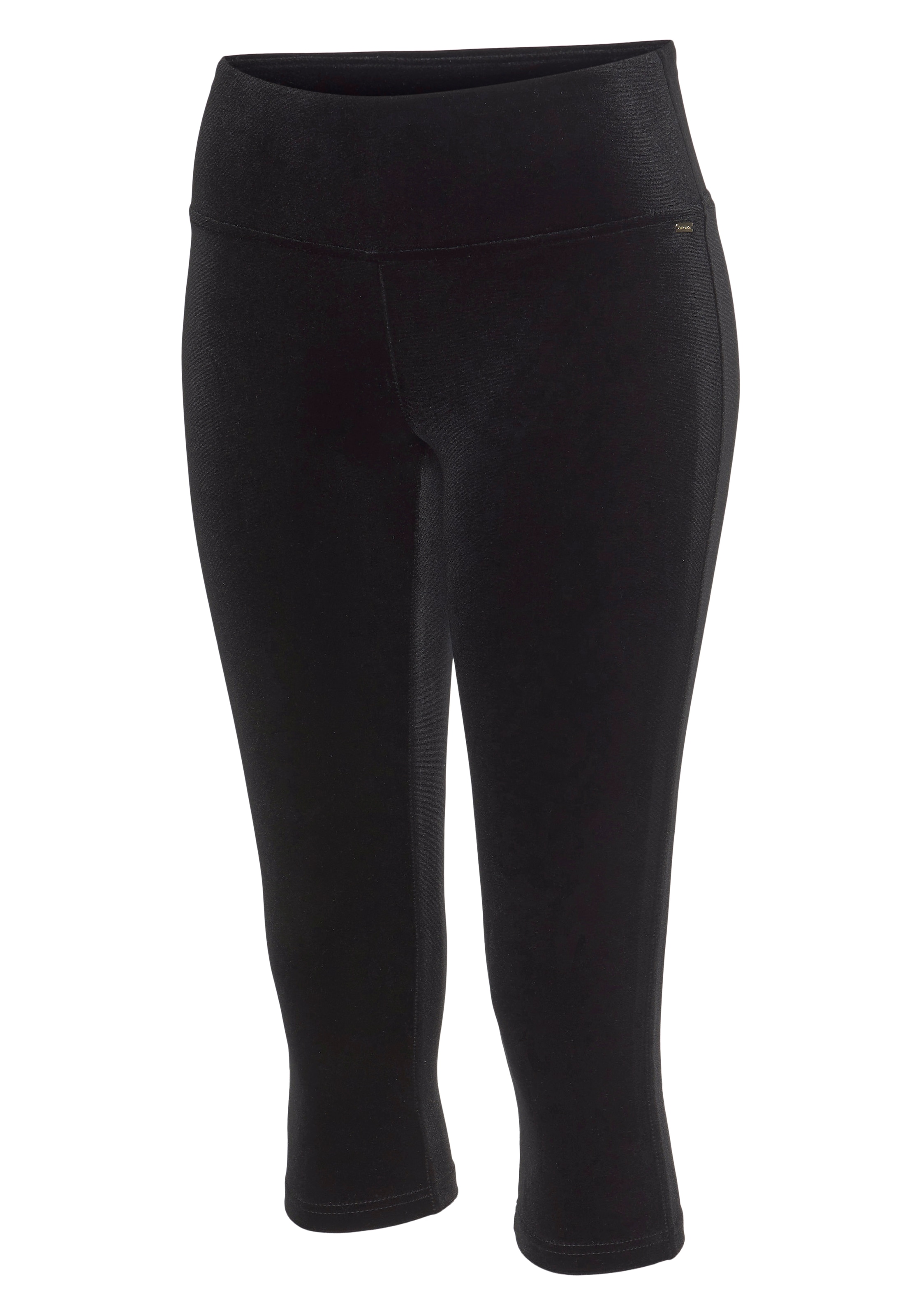 LASCANA Caprihose  in weicher, elastischer Samtoptik, Loungeanzug
