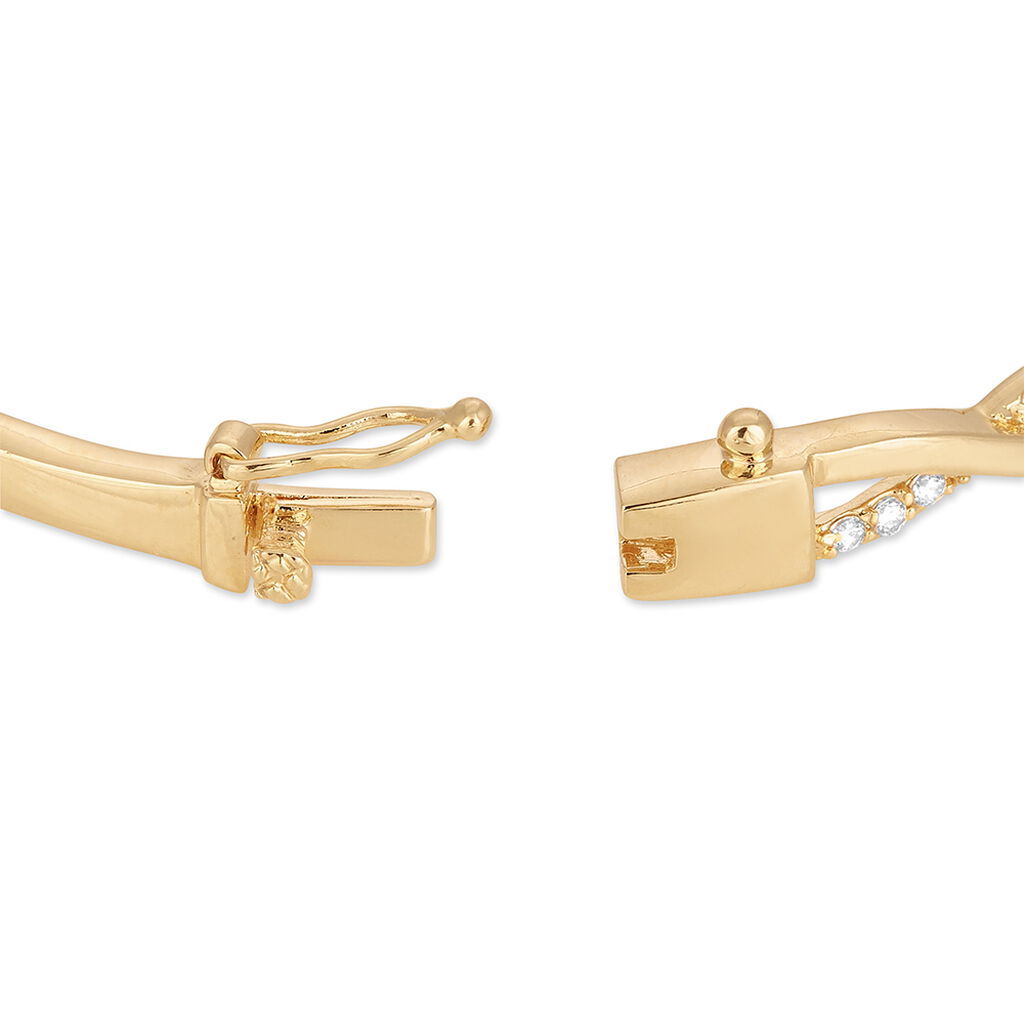 Bracelet Jonc Imae Plaqué Or Jaune Oxyde De Zirconium
